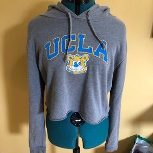 Gray UCLA cropped hoodie size large